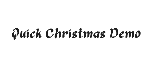 Quick Christmas Demo Logo