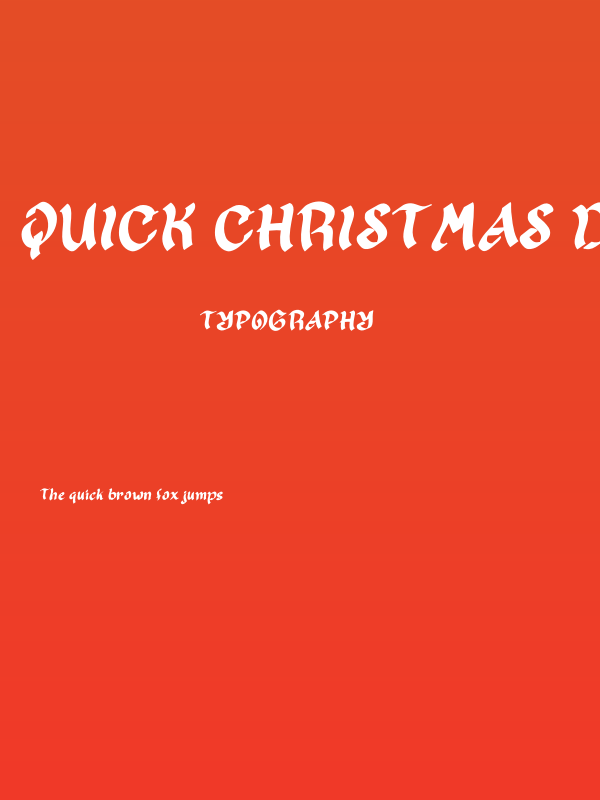 Quick Christmas Demo Poster