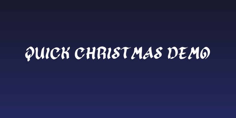 Quick Christmas Demo Social Header