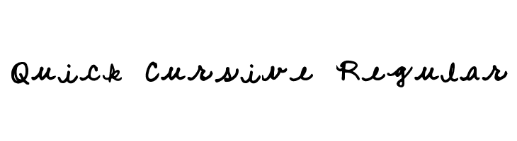 Quick Cursive Regular  नि: शुल्क फ़ॉन्ट्स डाउनलोड