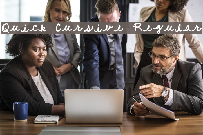 Quick Cursive Regular Example 1