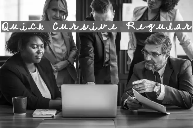 Quick Cursive Regular Font examples