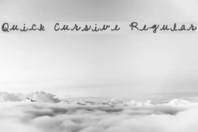 Quick Cursive Regular Font examples