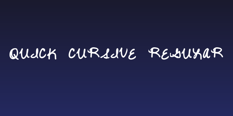 Quick Cursive Regular Social Header