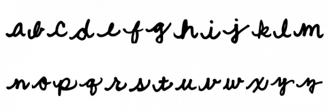 Quick Cursive Regular フォント 小文字