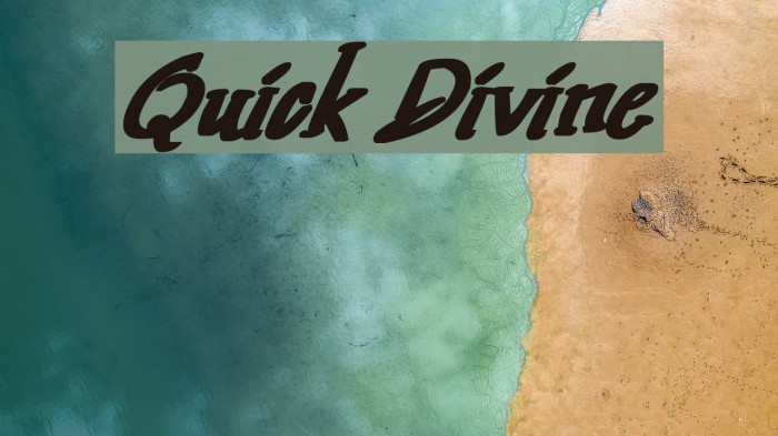Quick Divine Font examples