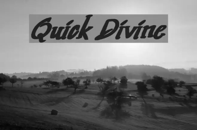 Quick Divine Font examples
