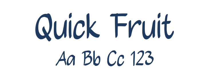 Quick Fruit Font Preview