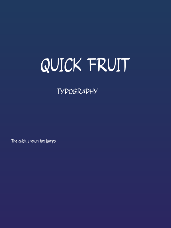 Quick Fruit Poster
