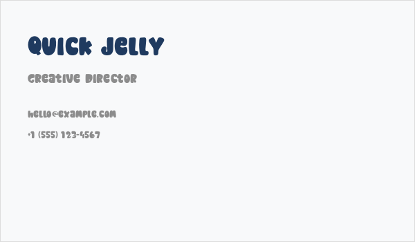 Quick Jelly Business Card