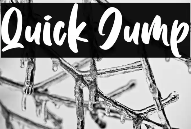 Quick Jump Font examples