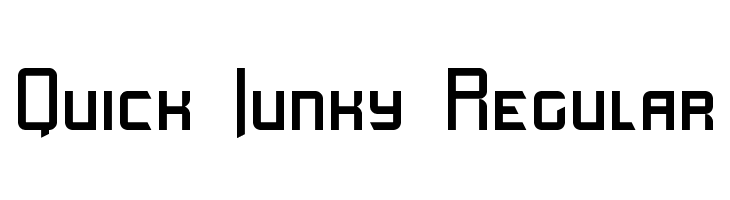 Quick Junky Regular  नि: शुल्क फ़ॉन्ट्स डाउनलोड