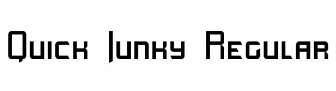 Quick Junky Regular  les polices de caractères gratuit tlcharger