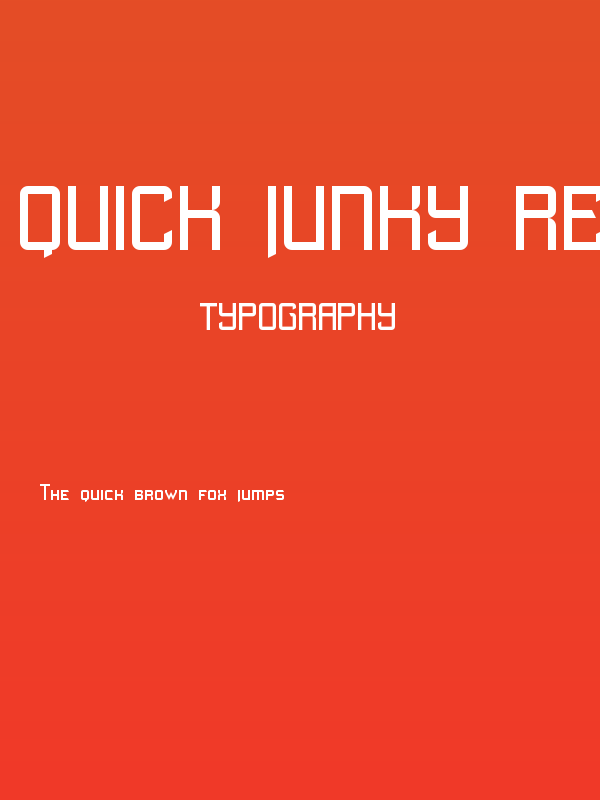 Quick Junky Regular Poster