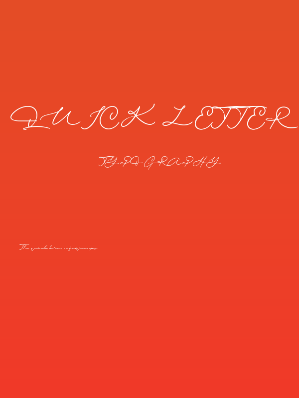 Quick Letter Poster