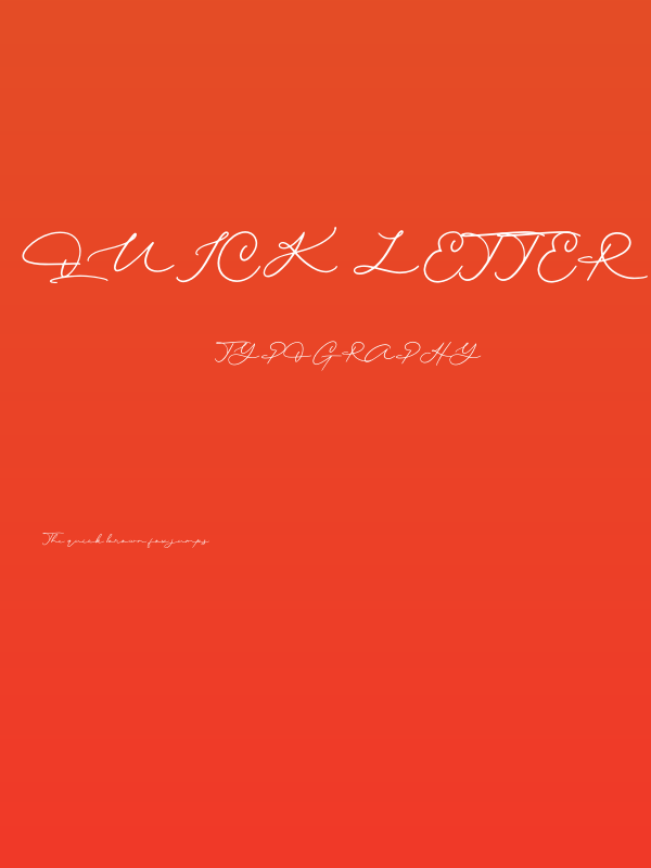 Quick Letter Poster