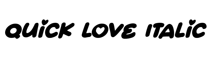 Quick Love Italic  नि: शुल्क फ़ॉन्ट्स डाउनलोड
