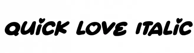 Quick Love Italic  Free Fonts Download