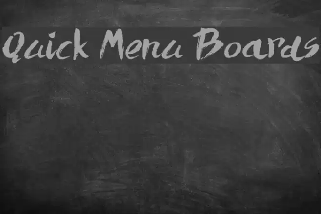 Quick Menu Boards Caratteri examples