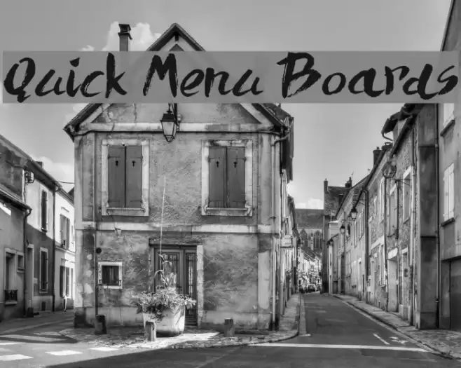Quick Menu Boards Caratteri examples