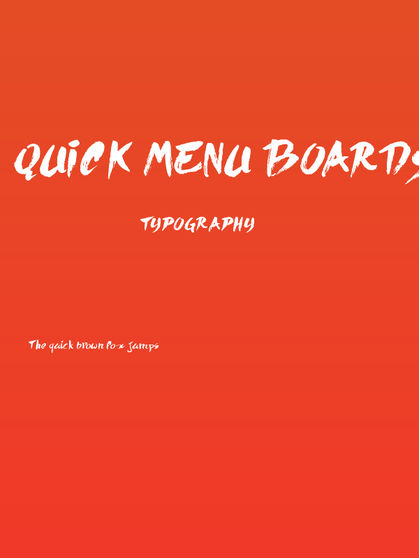 Quick Menu Boards Poster