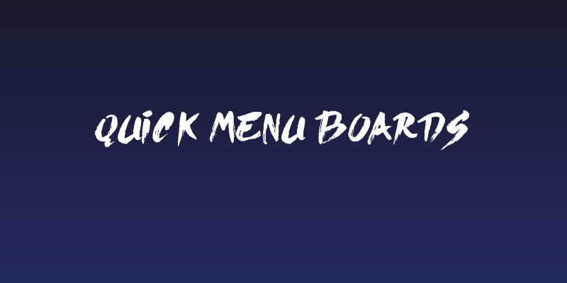 Quick Menu Boards Social Header