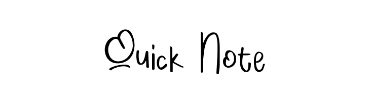 Quick Note  免费字体下载
