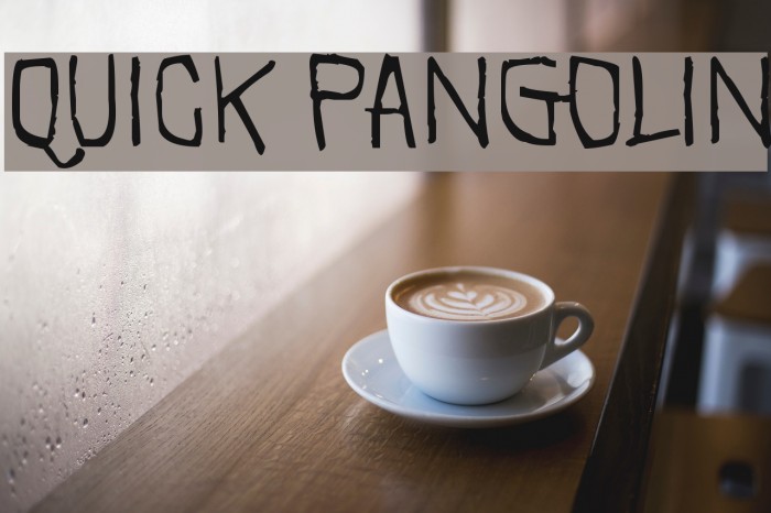 Quick Pangolin Font examples