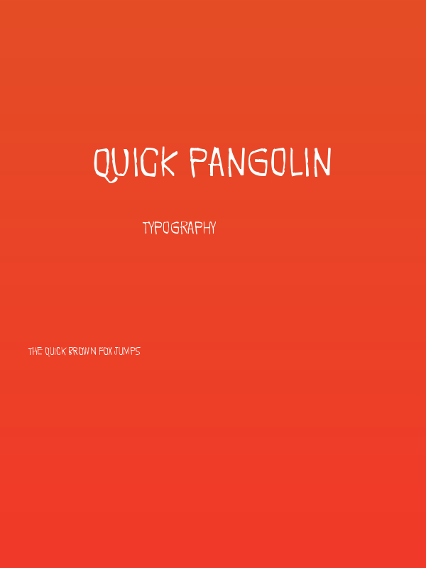 Quick Pangolin Poster
