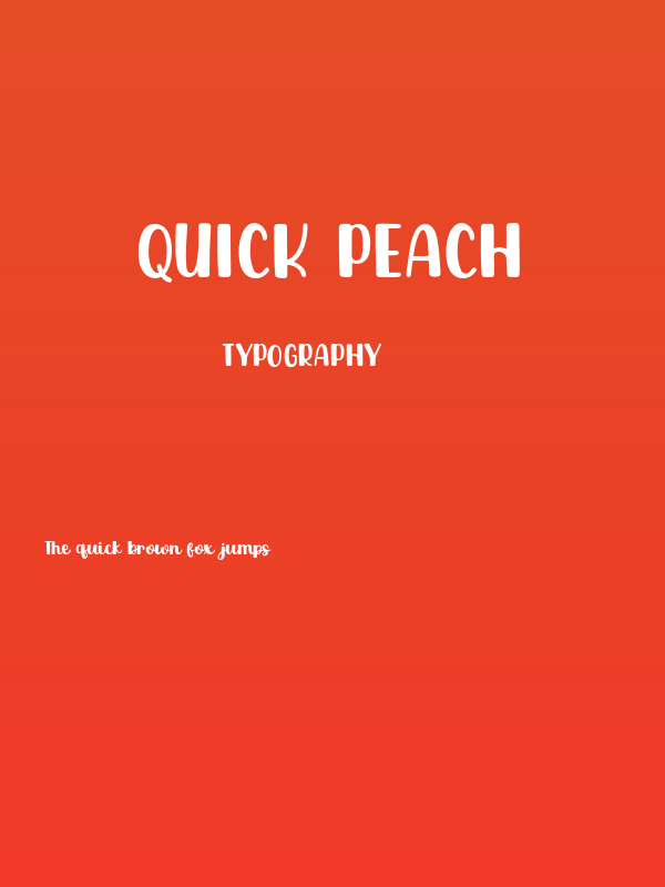 Quick Peach Poster