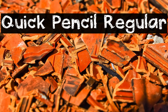 Quick Pencil Regular Font examples