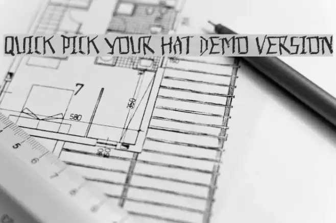 Quick Pick Your Hat Demo Version Шрифта examples