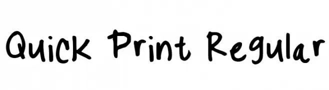 Quick Print Regular  नि: शुल्क फ़ॉन्ट्स डाउनलोड