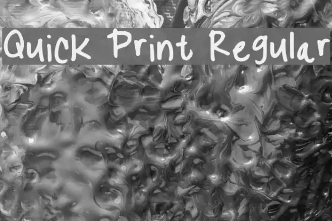 Quick Print Regular Font - Free Download (TTF/OTF) | FFonts.