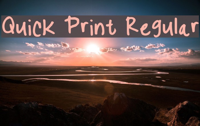 Quick Print Regular Font examples