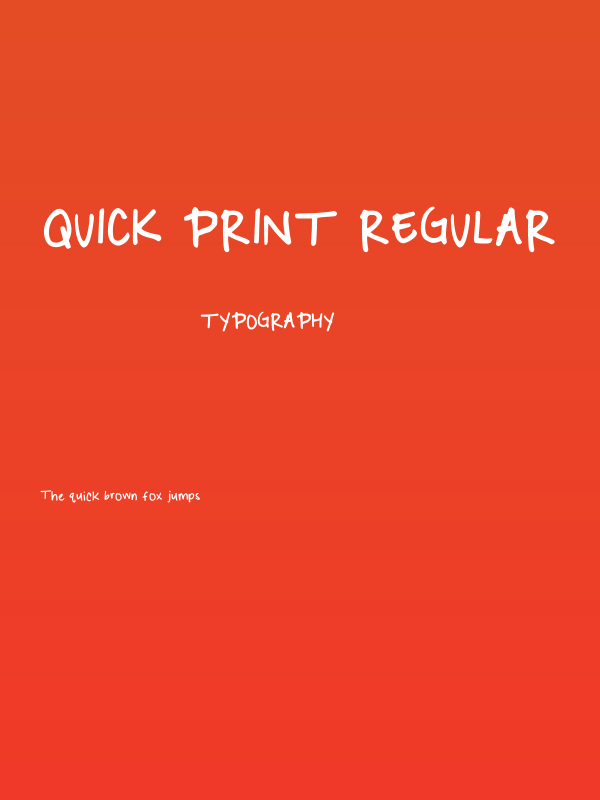 Quick Print Regular Poster