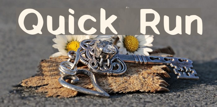 Quick Run Font examples