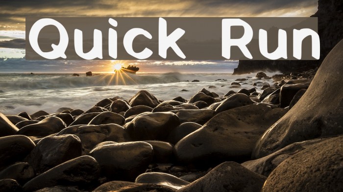 Quick Run Font examples