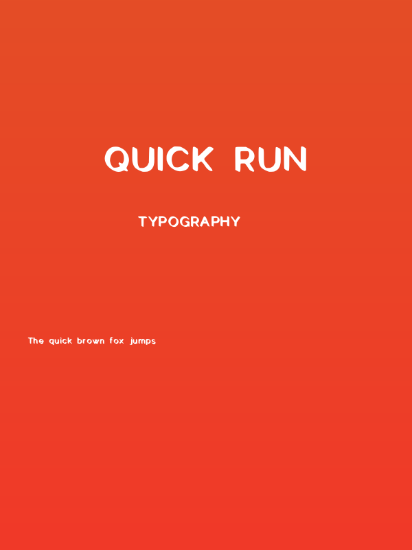 Quick Run Poster