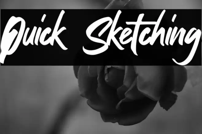 Quick Sketching Шрифта examples