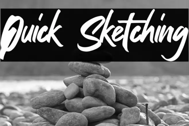 Quick Sketching Шрифта examples