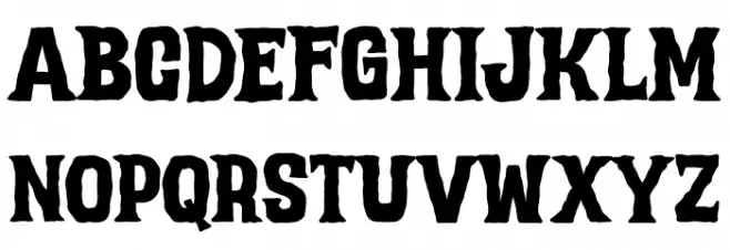 Quick Spooky फ़ॉन्ट अपरकेस