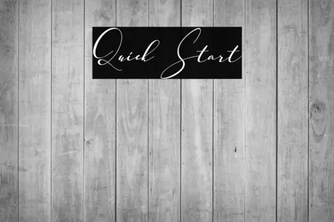 Quick Start Font examples