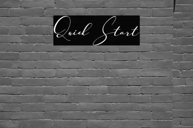 Quick Start Font examples