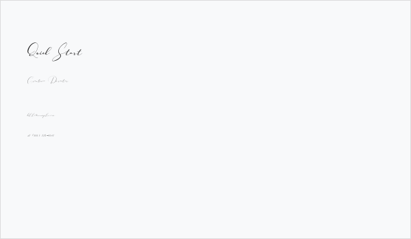 Quick Start Business Card