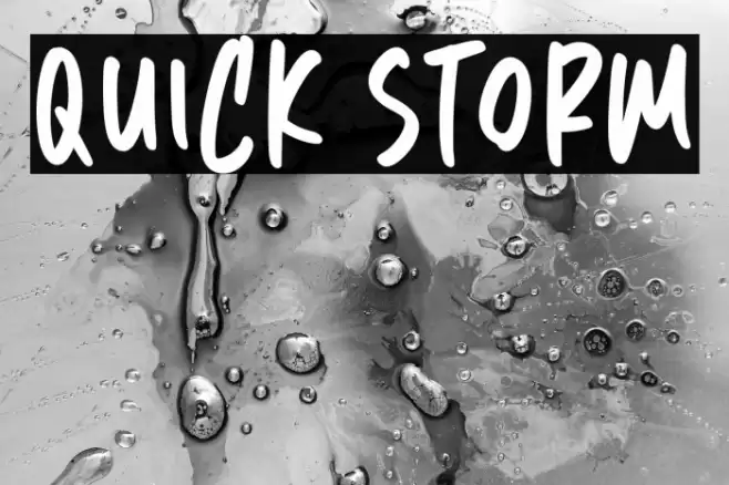 Quick Storm Font examples