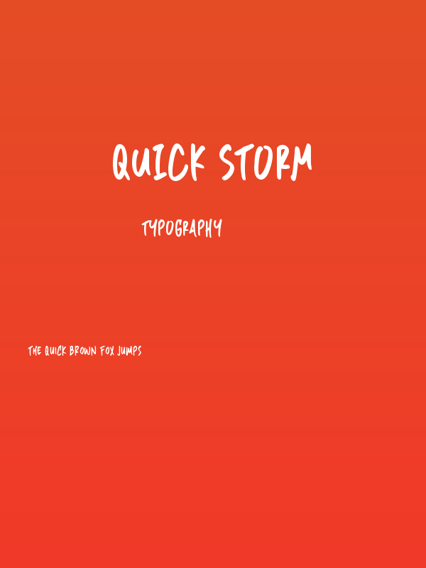 Quick Storm Poster