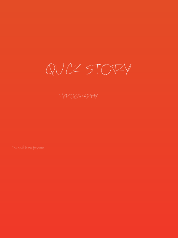 Quick Story Poster