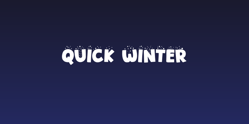 Quick Winter Social Header