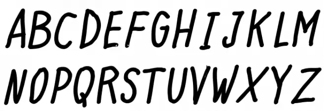 Quick Writing Bold Italic Font UPPERCASE
